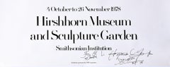 Hirshhorn Museum and Sculpture Garden Exhibition (Hand Signed & Inscribed)