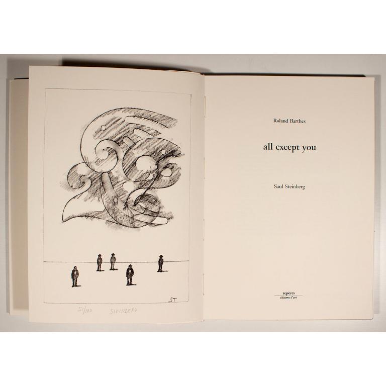 'Saul Steinberg: All Except You' 1983- Book- Signed For Sale 2