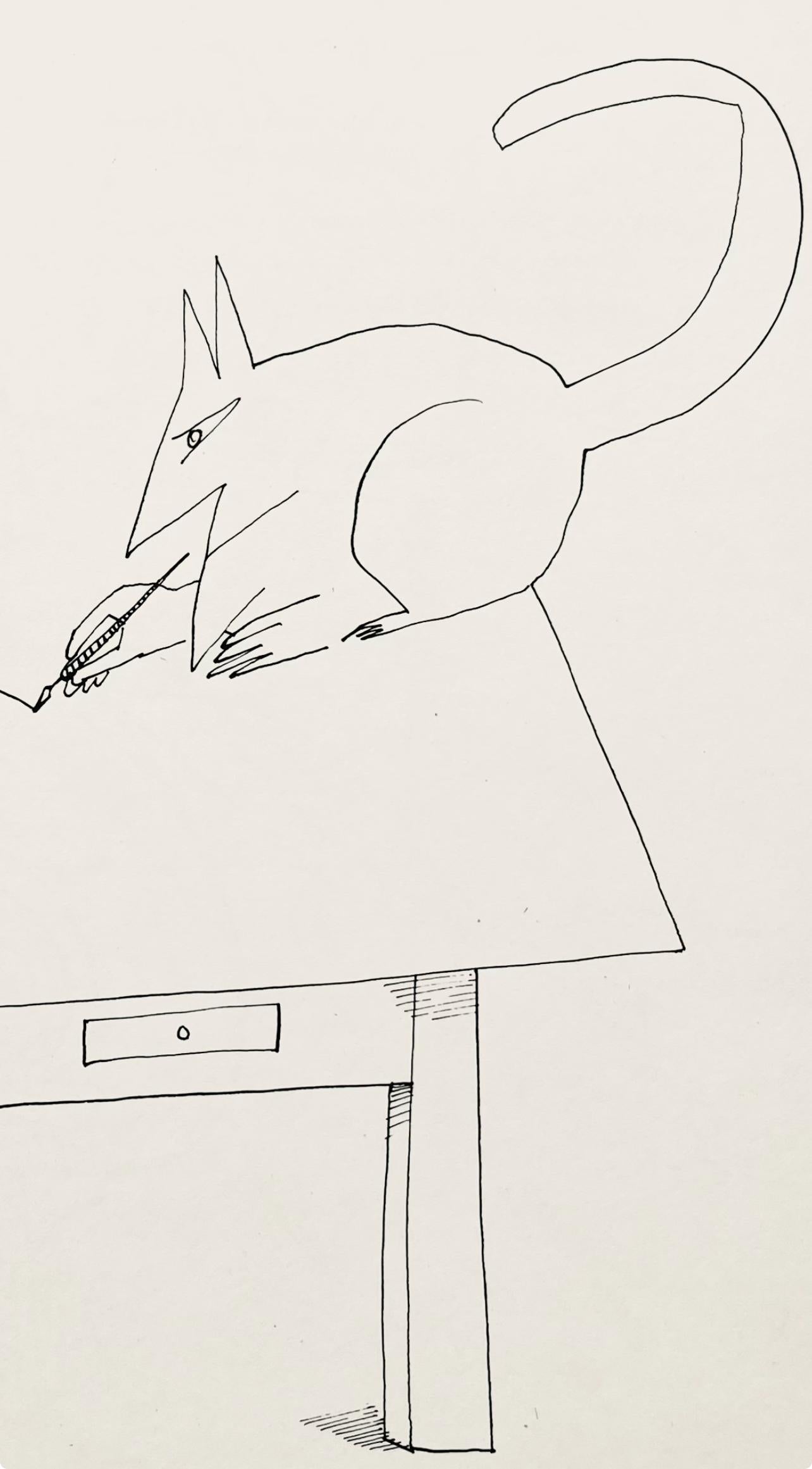 Saul Steinberg, Cat, L'édition de tête (after) For Sale 1