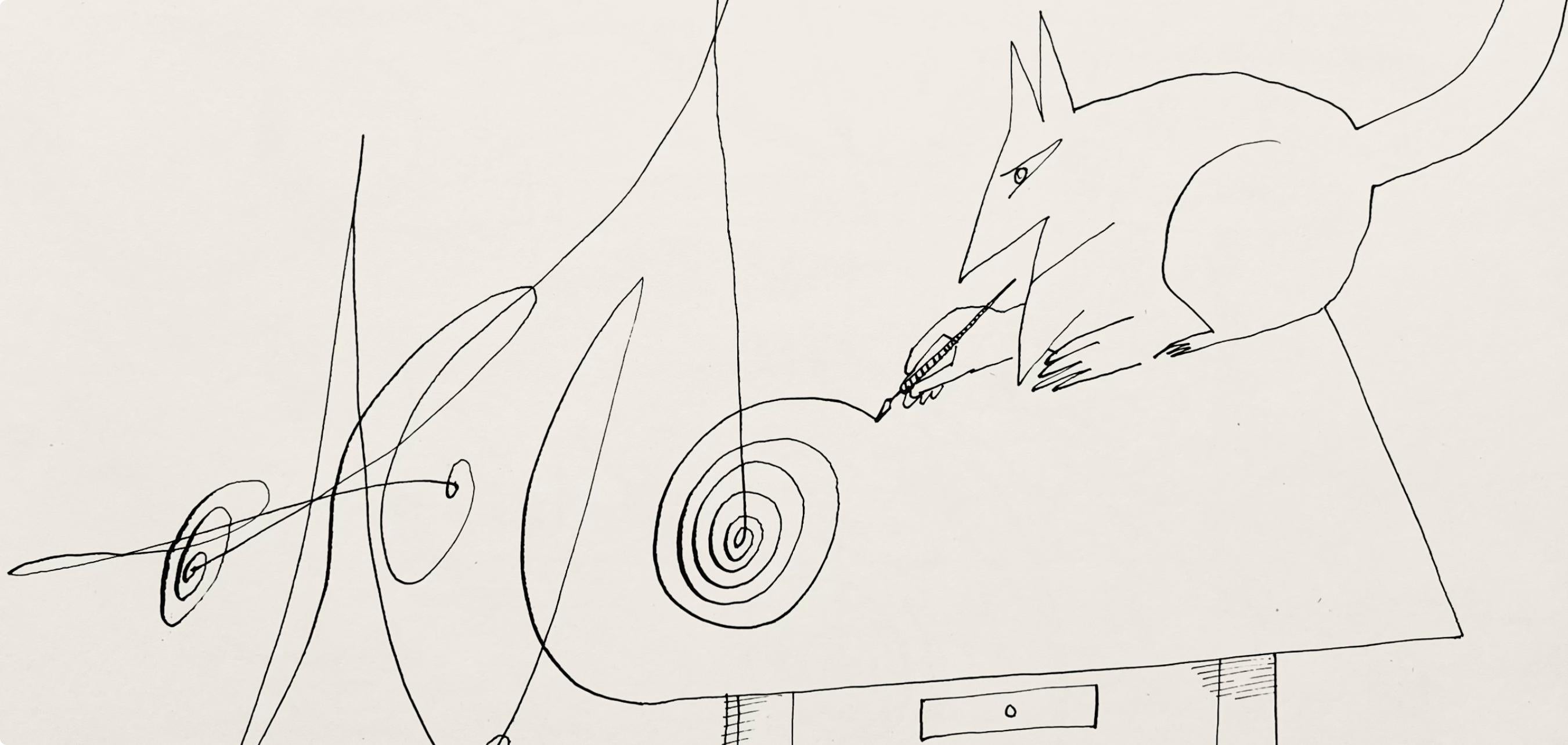 Saul Steinberg, Cat, L'édition de tête (after) For Sale 2