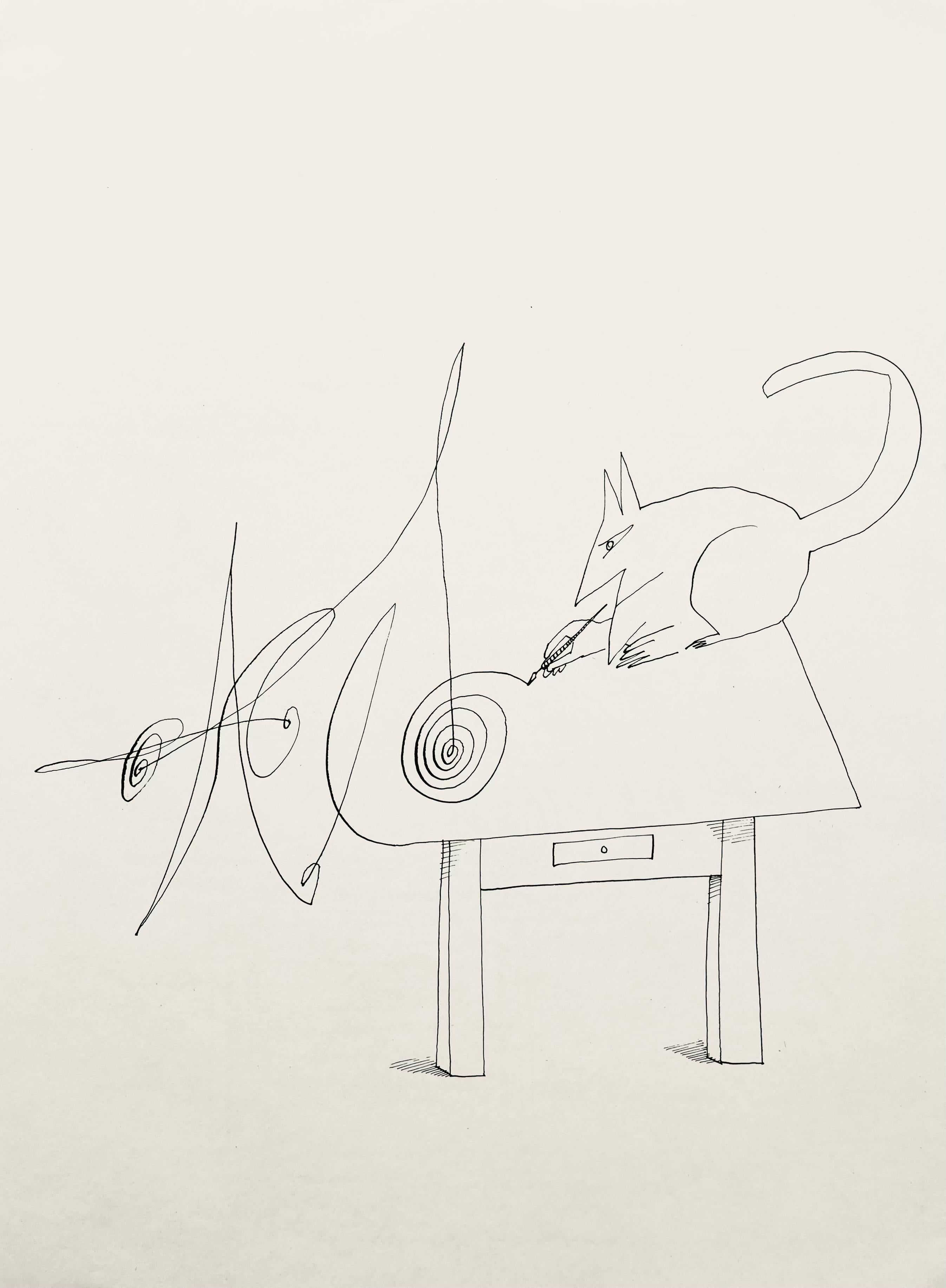 Lithograph on vélin de Lana paper. Inscription: Unsigned and unnumbered, as issued. Good condition. Notes: From the folio, tête edition, Consacré a Steinberg, Derrière le miroir, N° 157, 1966. Published by Maeght Éditeur, Paris; printed by Maeght