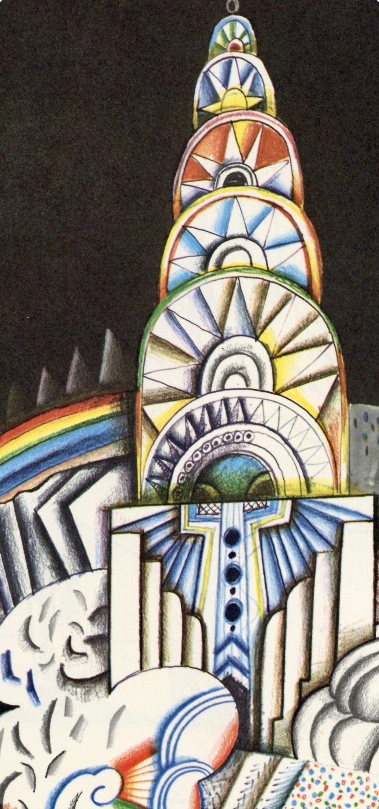 Saul Steinberg, Chrysler Building, L'édition de tête (after) For Sale 2