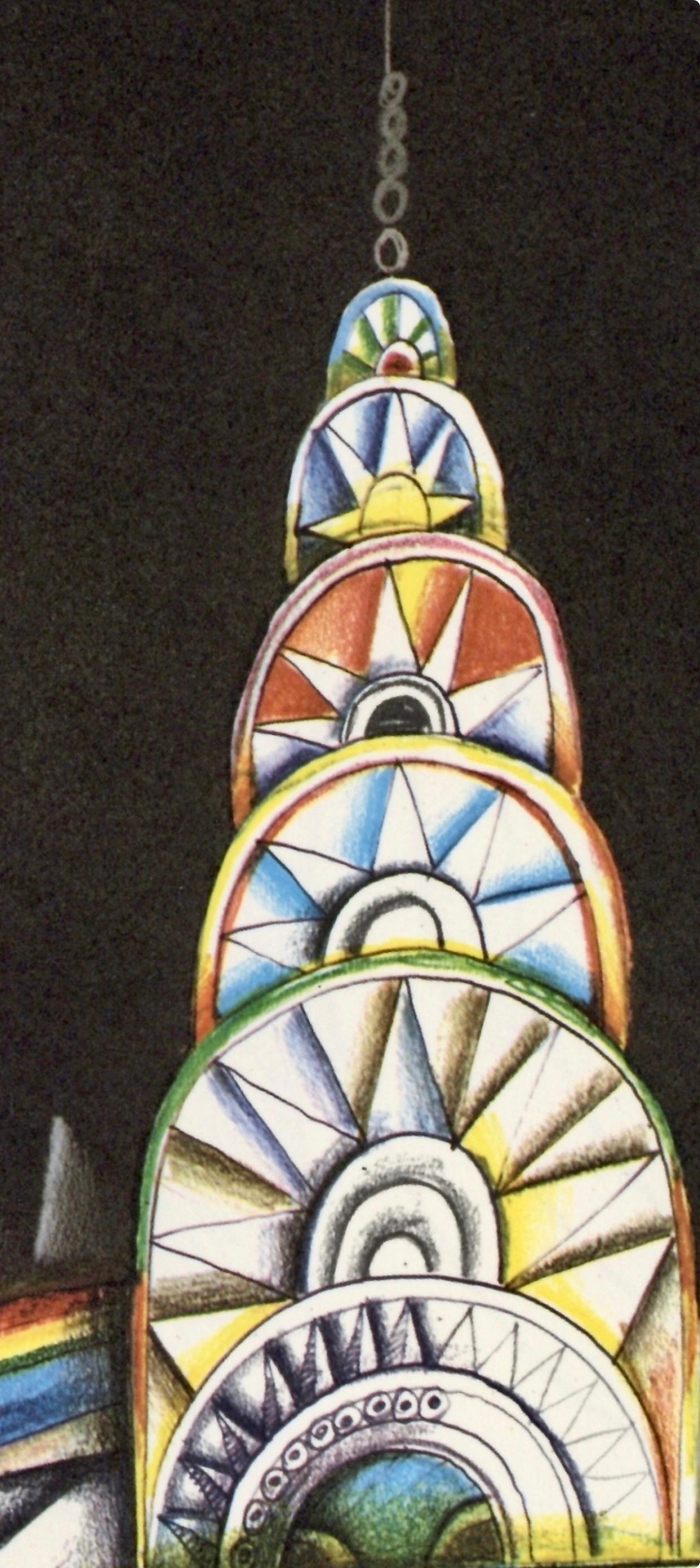 Saul Steinberg, Chrysler Building, L'édition de tête (after) For Sale 7