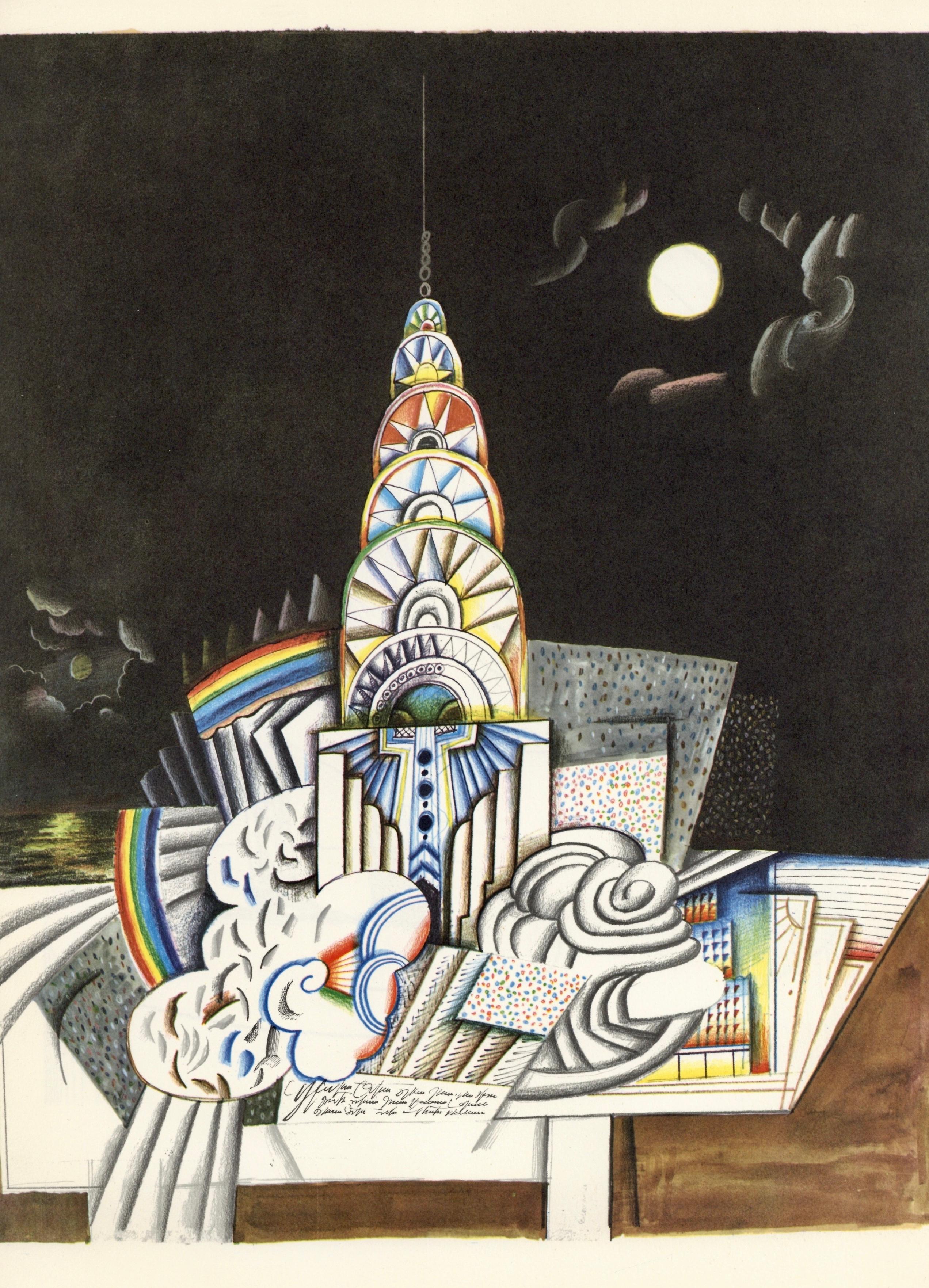 Saul Steinberg, Chrysler Building, L'édition de tête (after) For Sale 8