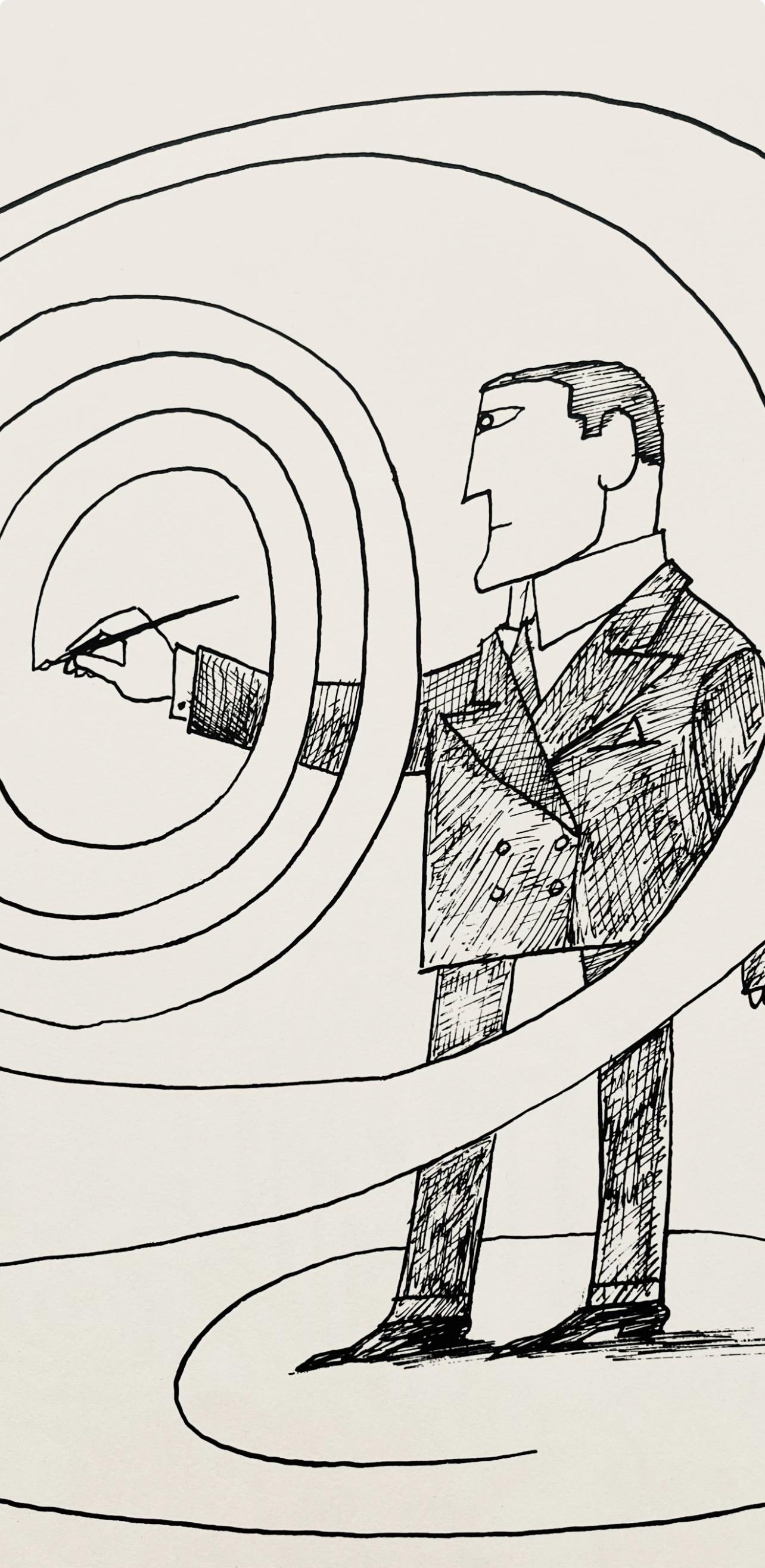 Saul Steinberg, Composition, L'édition de tête (after) For Sale 1