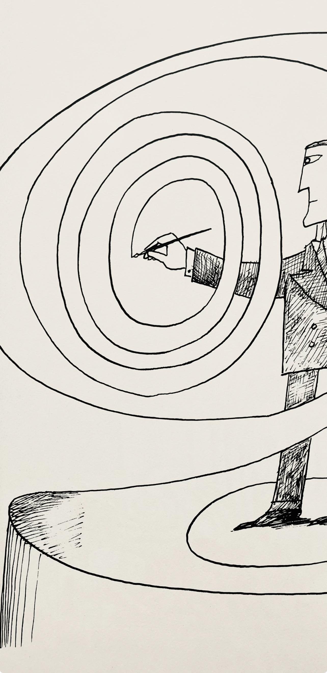 Saul Steinberg, Composition, L'édition de tête (after) For Sale 3
