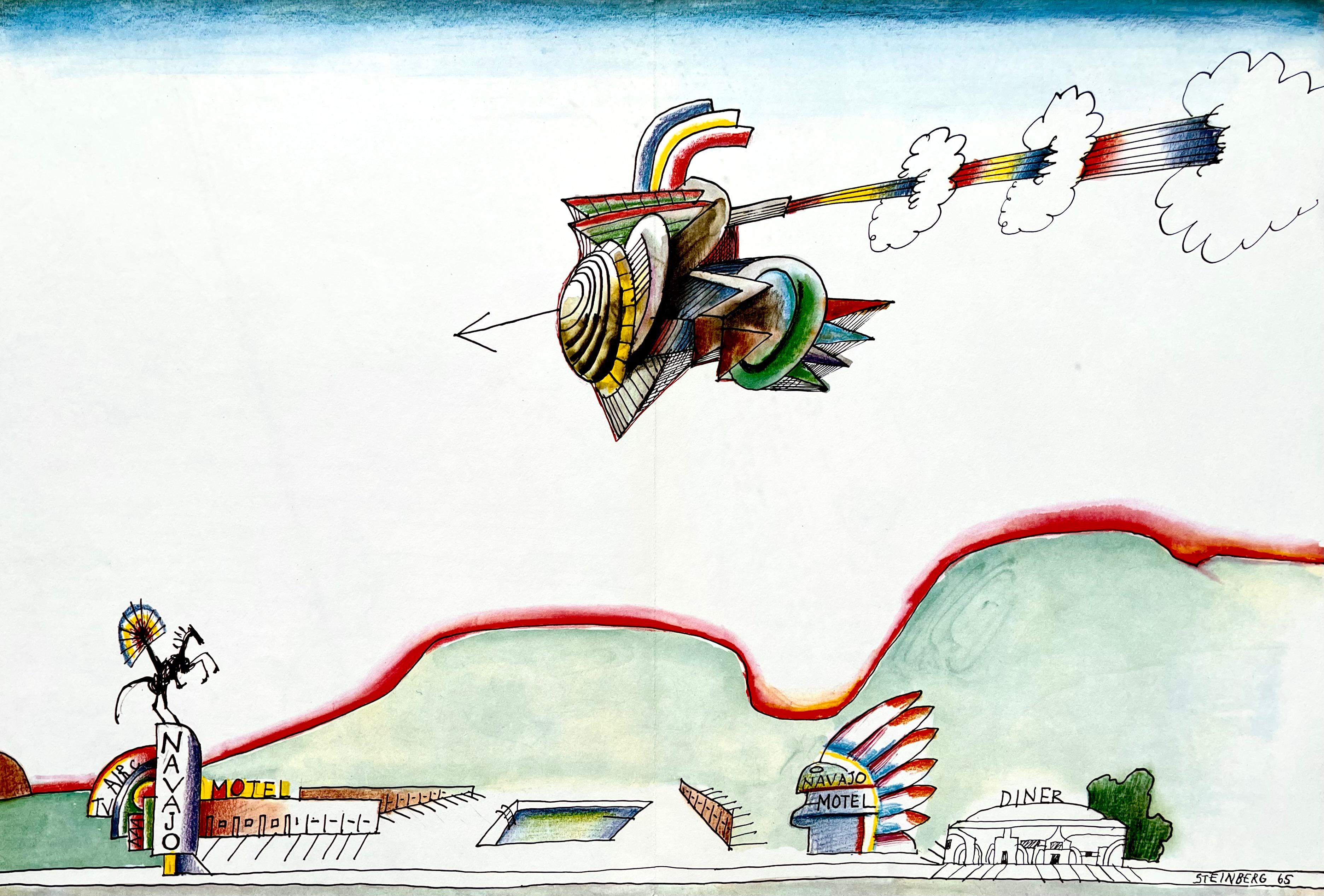 Lithograph on vélin de Lana paper. Inscription: Unsigned and unnumbered, as issued. Good condition, with centerfold, as issued. Notes: From the folio, tête edition, Consacré a Steinberg, Derrière le miroir, N° 157, 1966. Published by Maeght Éditeur,