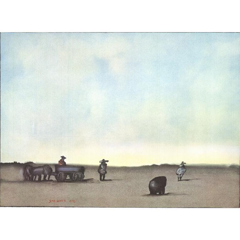 Saul Steinberg 'Crayon Et Paysage' 1973- Lithograph For Sale 1