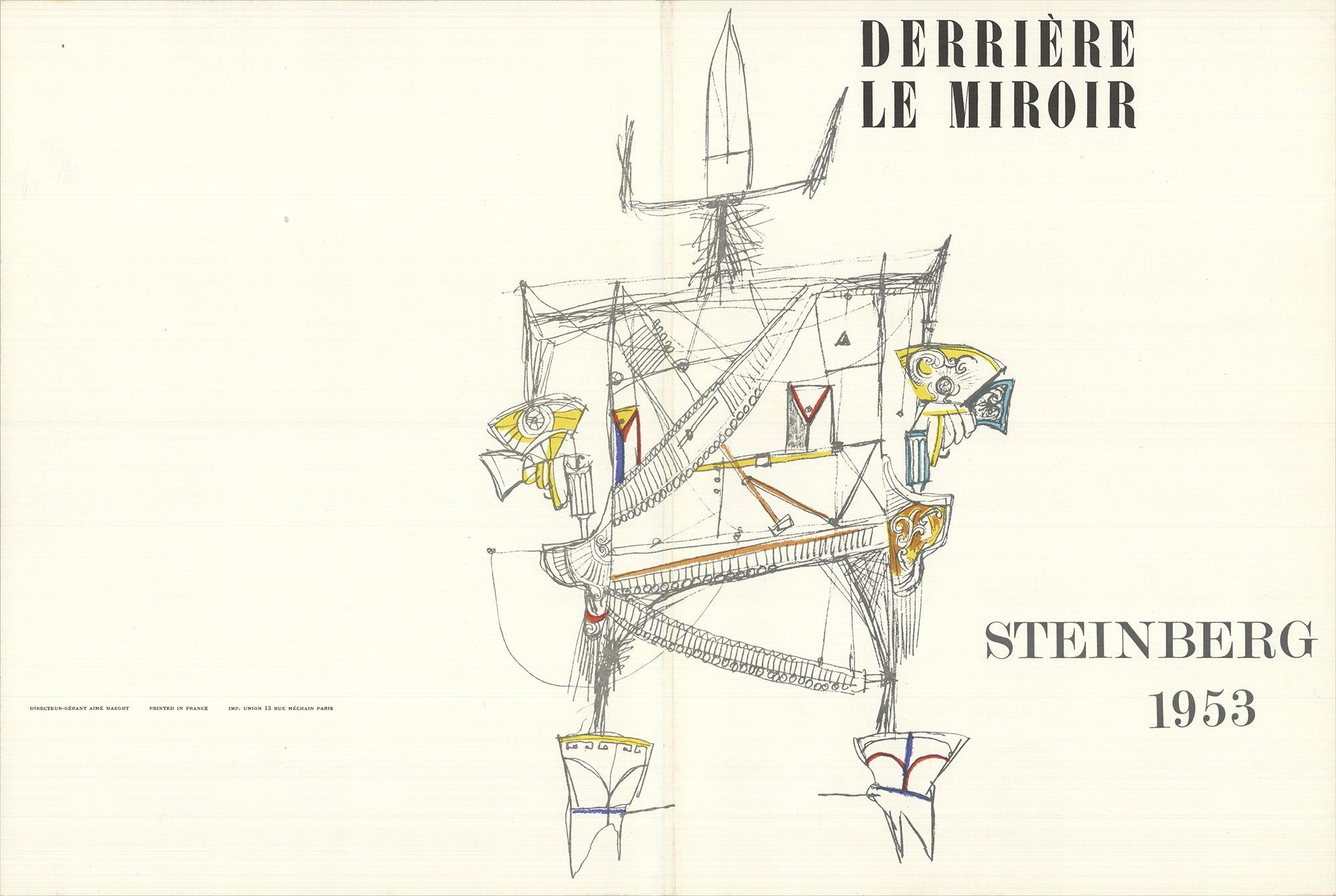 Saul Steinberg « DLM 53-54 Cover », 1953, lithographie vintage