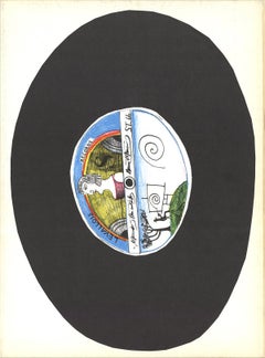 Saul Steinberg-DLM No. 157 Cover-15" x 11"-Lithograph-1966-Modernism-Black