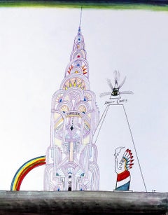 Saul Steinberg Empire State Building lithograph  