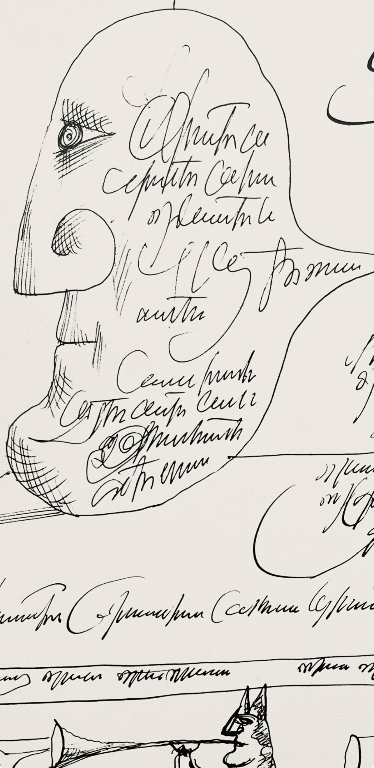 Saul Steinberg, False Letter, L'édition de tête (after) 1