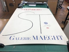 Saul Steinberg-Galerie Maeght-63" x 47"-Poster-1973-Modernism-Black & White