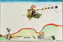 Saul Steinberg lithograph 1970s (Saul Steinberg prints) 