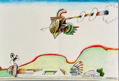 Saul Steinberg lithograph 1970s (Saul Steinberg prints)