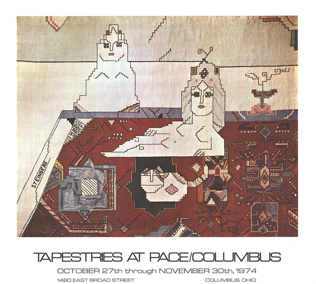 The Persian Rug è una litografia offset in edizione limitata del famoso artista Saul Steinberg, creata per una mostra delle sue opere al Columbus Art Museum e Pace Columbus in Ohio nel 1977. La stampa cattura l'iconica miscela di arguzia e