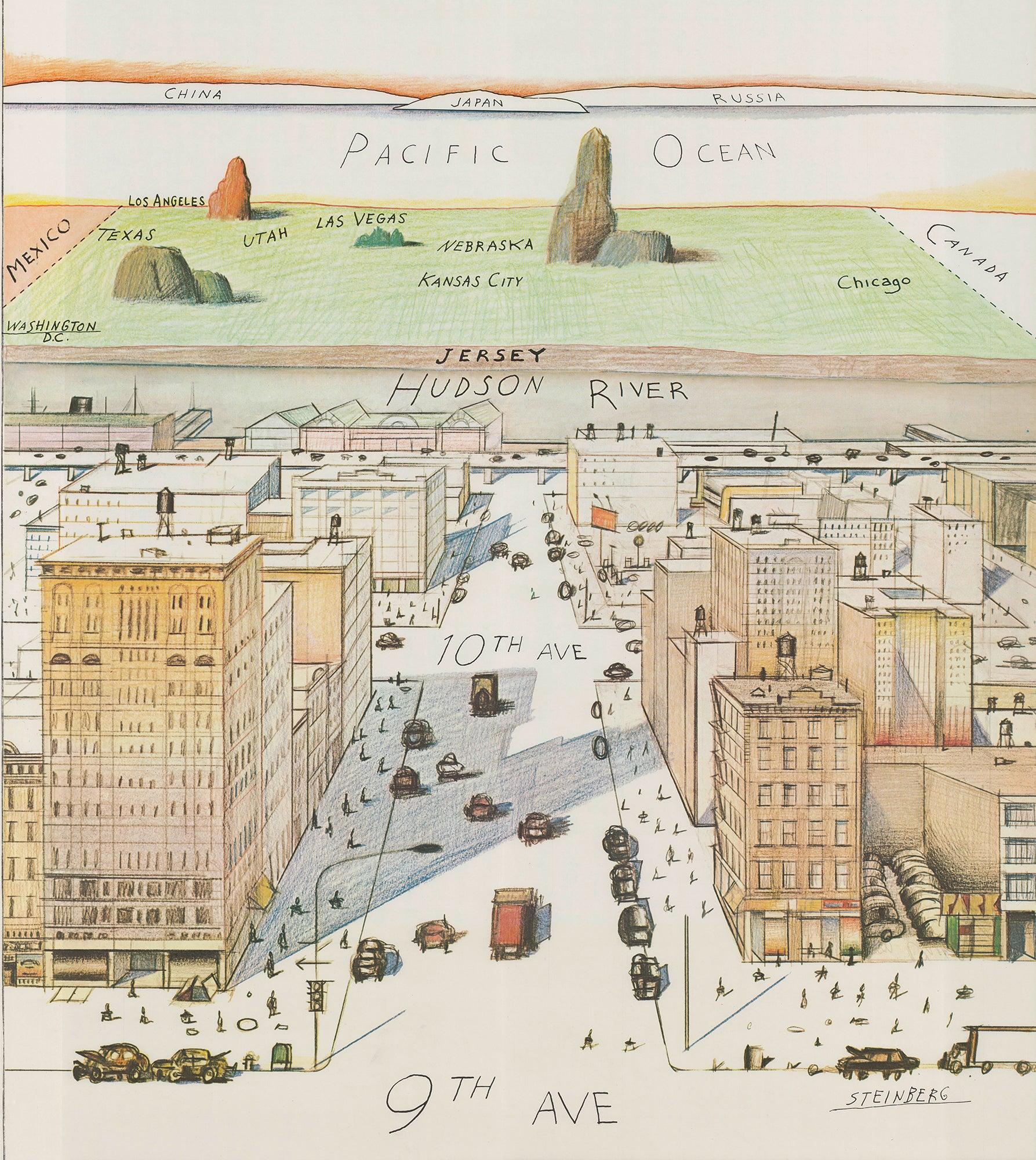 Saul Steinberg 'The New Yorker' 1976 For Sale 2