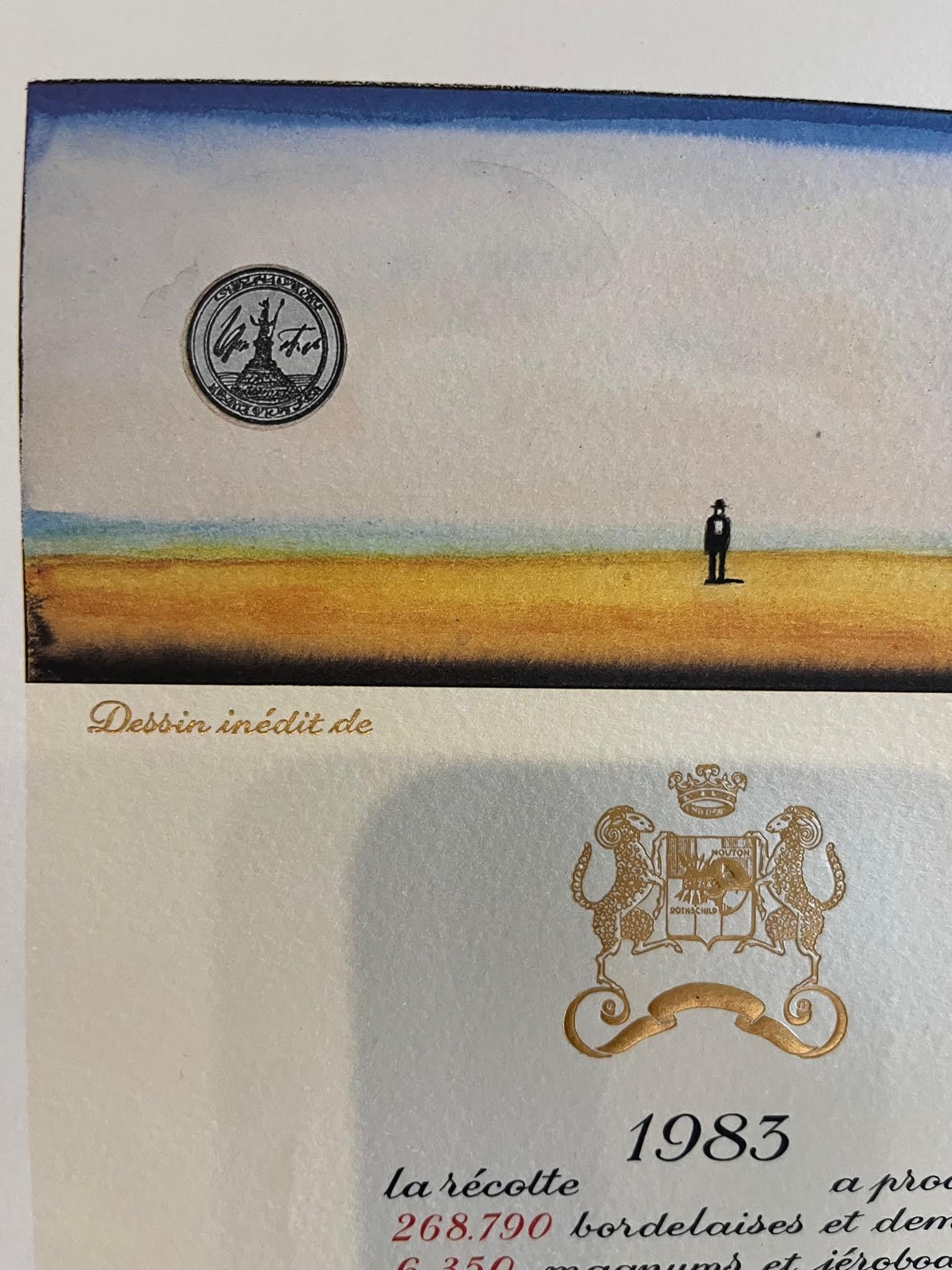 SAUL STEINBERG, Wine label - Print by Saul Steinberg