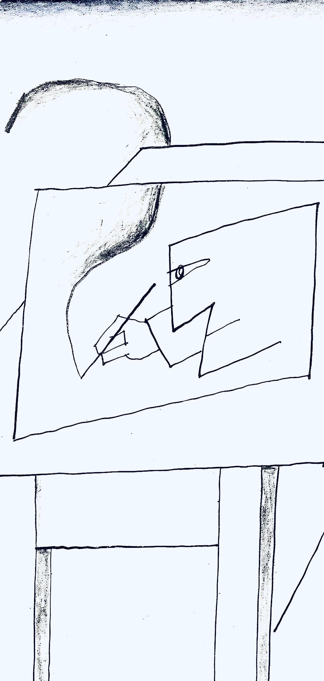 Steinberg, Composition, Derrière le miroir (after) - Print by Saul Steinberg