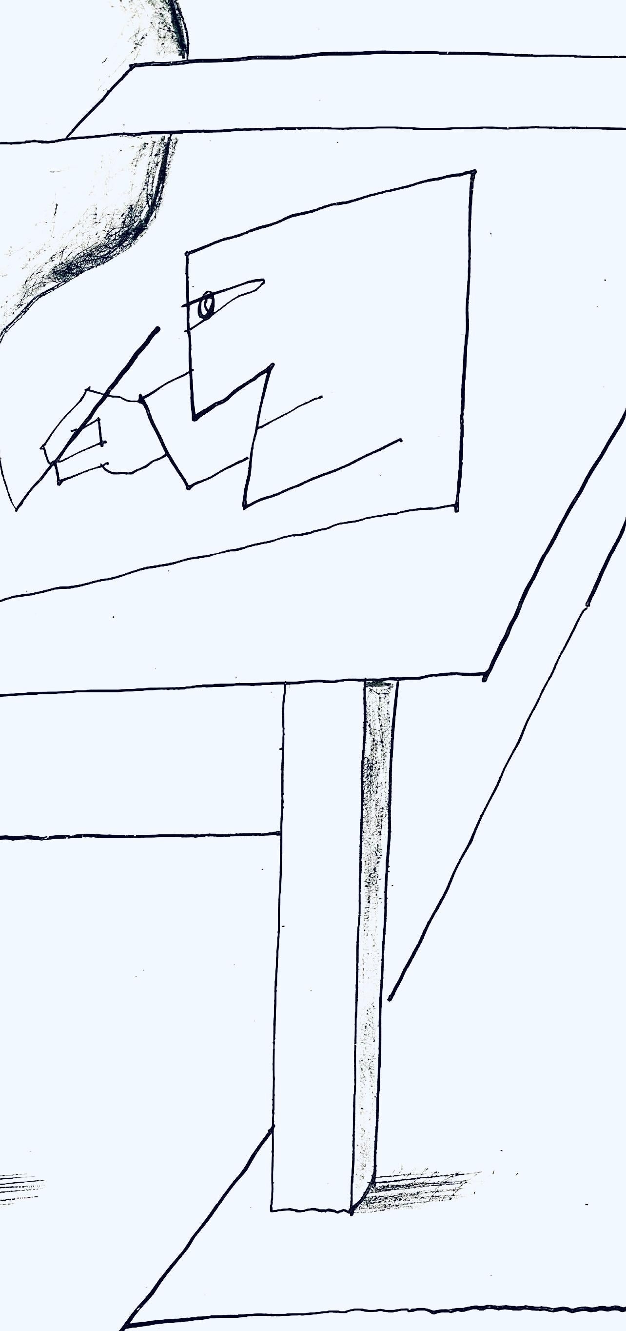 Steinberg, Composition, Derrière le miroir (after) - Modern Print by Saul Steinberg