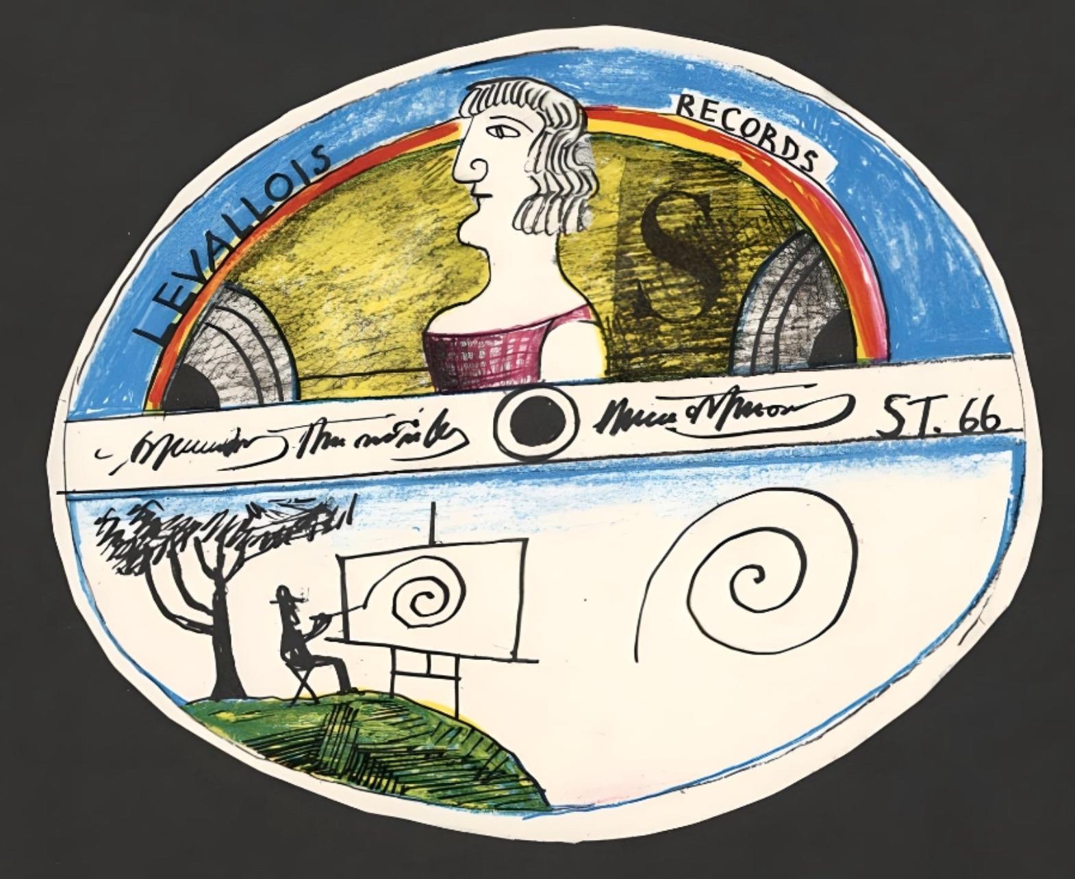 Steinberg, Illustration, Derrière le miroir (nach) – Print von Saul Steinberg