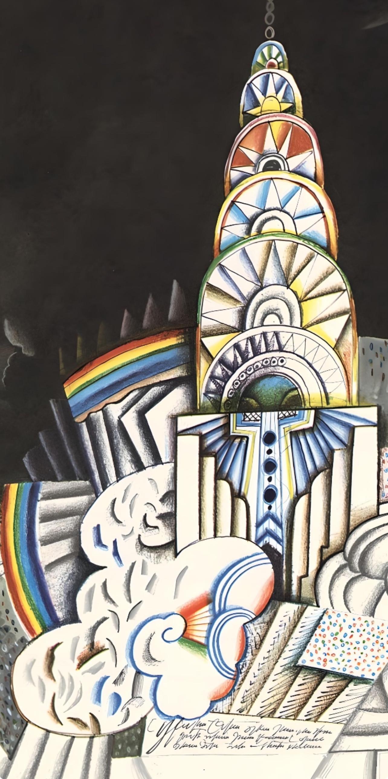 Steinberg, Illustration, Derrière le miroir (after) - Print by Saul Steinberg