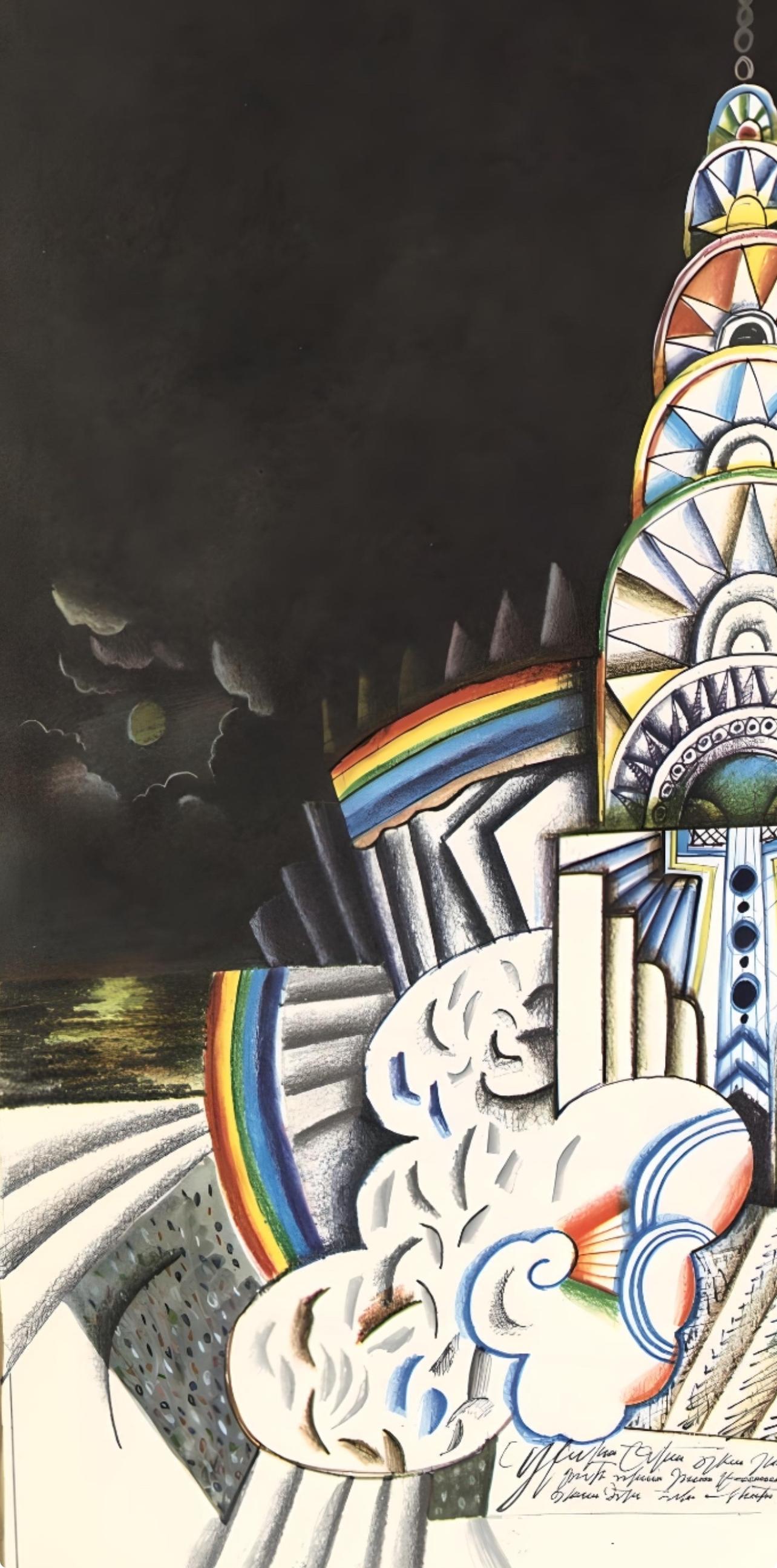 Steinberg, Illustration, Derrière le miroir (after) - Post-War Print by Saul Steinberg