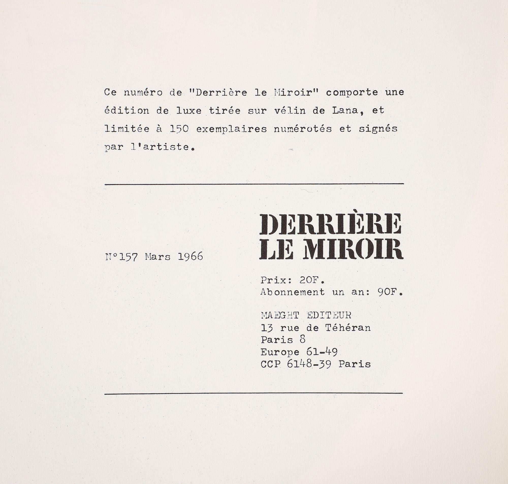 Steinberg, Illustration, Derrière le miroir (after) - Gray Abstract Print by Saul Steinberg