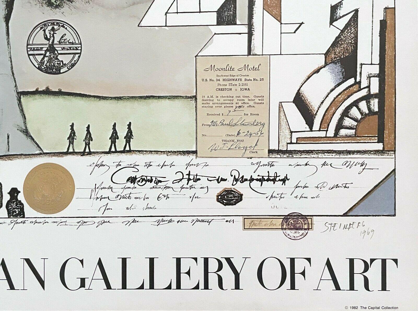 The Corcoran Gallery of Art, 1982 Exhibition Lithograph, Saul Steinberg 3