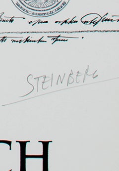 "Trompe L'Oeil, " Original Color Lithograph Abstract signed by Saul Steinberg