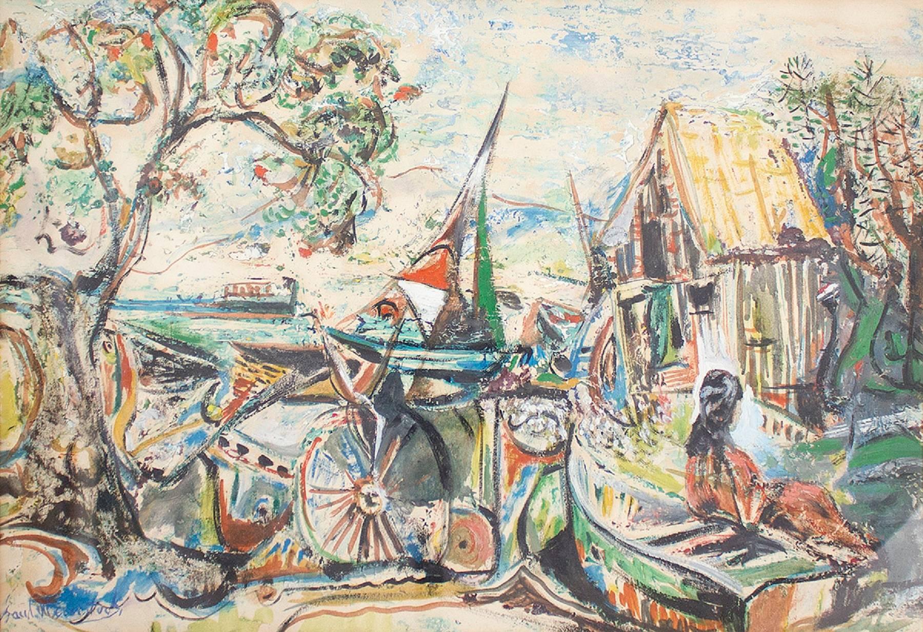 Saul Weinstock Landscape Painting - REMINISCENCE