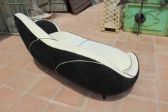 Saula Marina Sofa by Javier Mariscal in Black and White Fabric