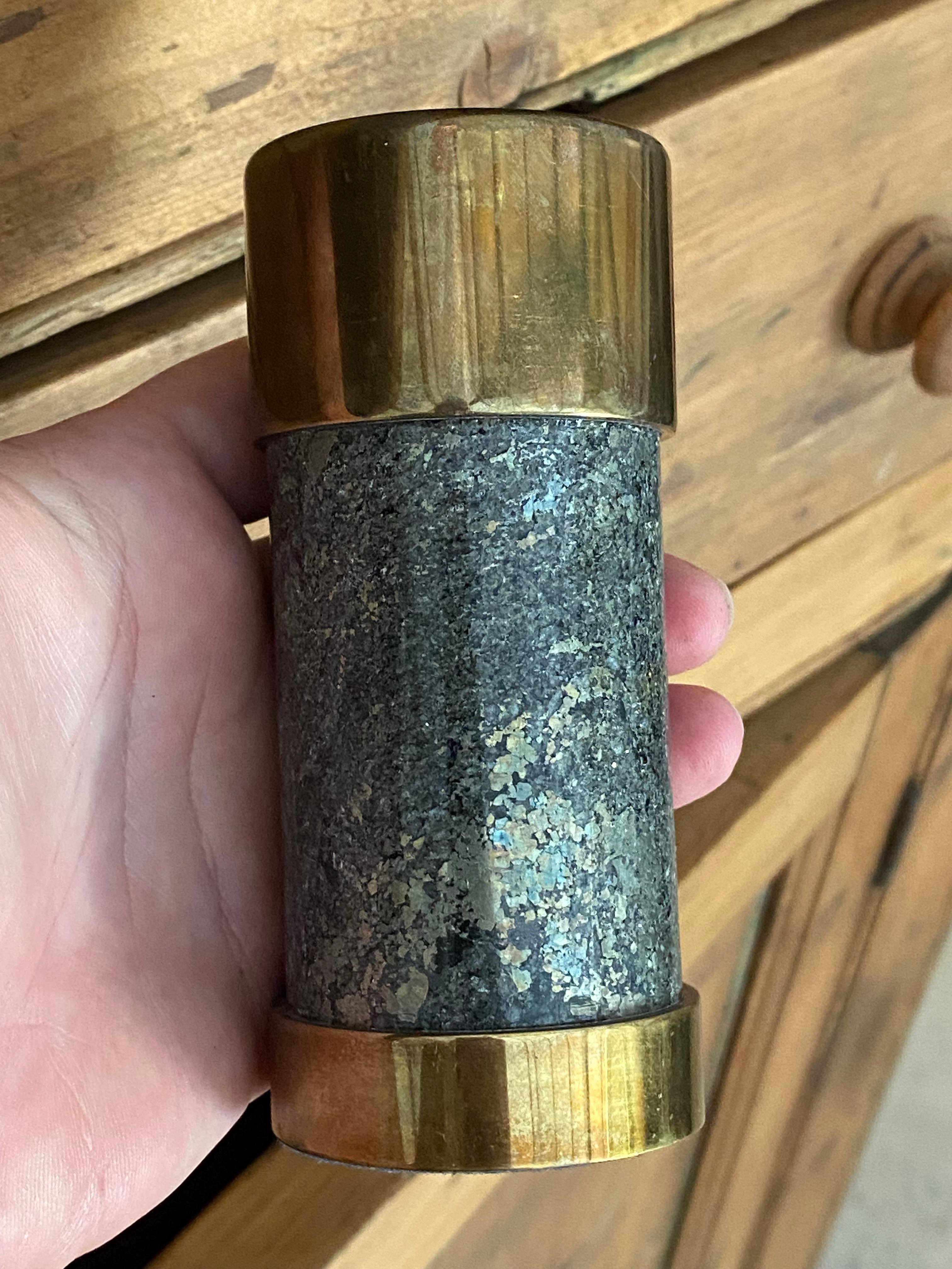 Saulo for Sulitjelma Stein og Metall Bougeoirs en pierre et bronze, lot de 3 en vente 3