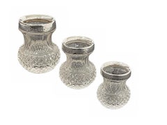 Vasi molto piccoli in cristallo e argento Saunders and Shepard, 1897