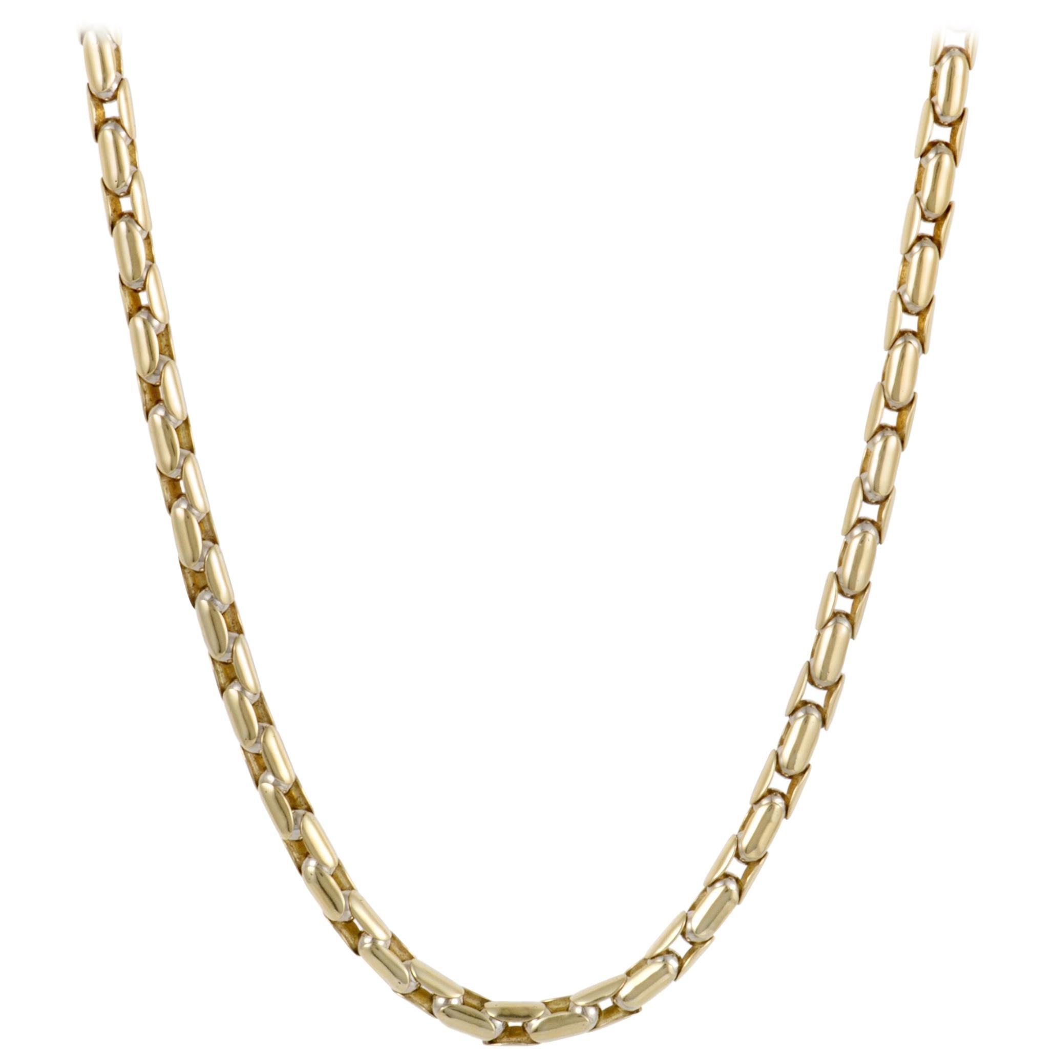 Sauro Men’s 18 Karat Yellow Gold Venetian Link Necklace