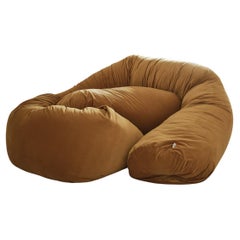 Sausage Sofa, Willo Perron, 11M, Velvet, Mustard