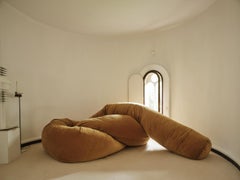 Sausage Sofa, Willo Perron, 15M, Samt, Senf