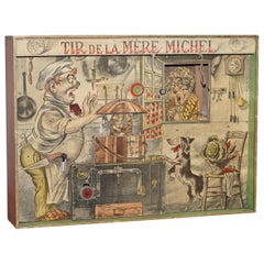 Vintage Saussine French 1900 Tir De La Mere Michel Children's Shooting Game Functional