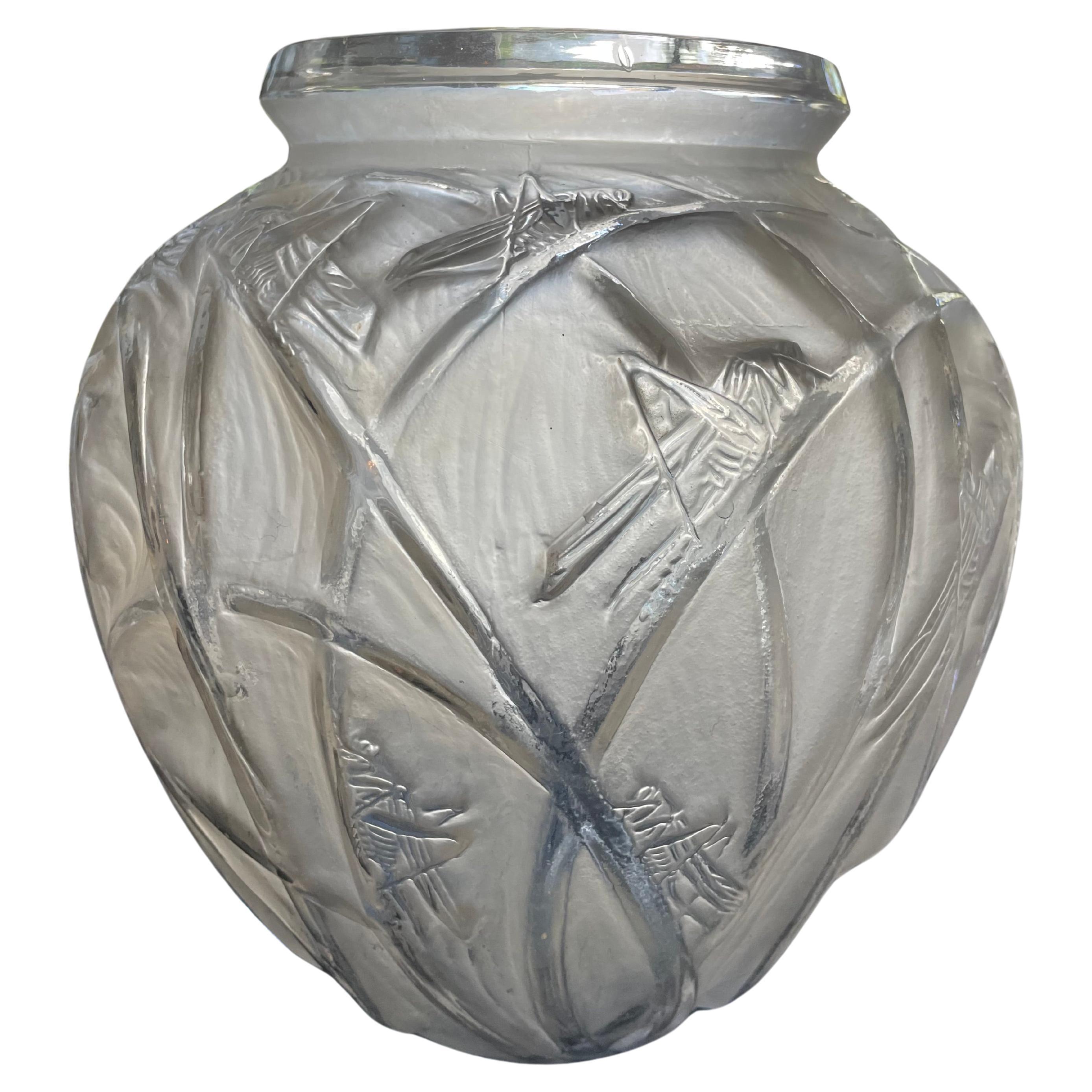 "Sauterelles" Vase by Rene Lalique from the Linda Ronstadt Collection For Sale