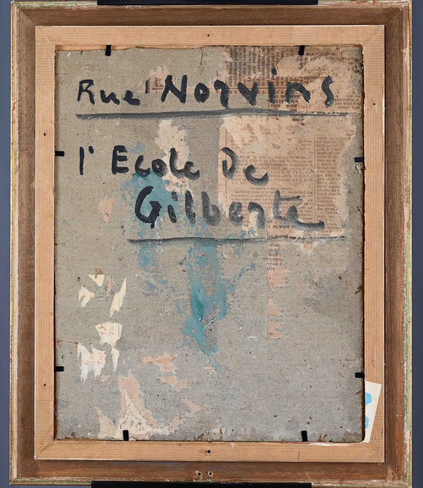Montmartre, la rue Norvins - Painting di SAUTIN
