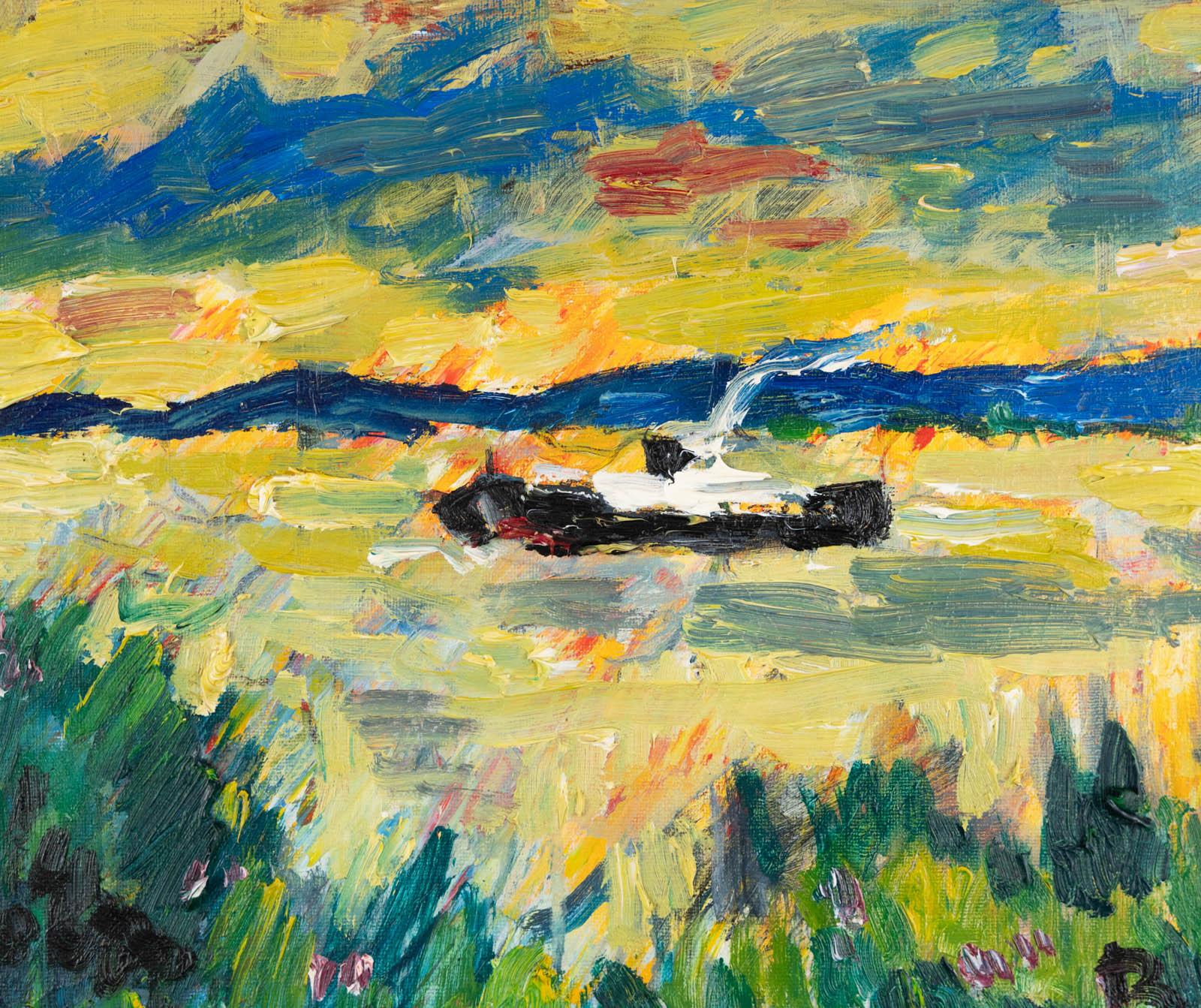 Remorqueur sur la Seine - Painting Fauvismo di SAUTIN