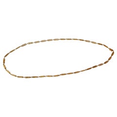 Sautoir 18 Carat Yellow Gold Long Necklace Double Rope Sticks Shape