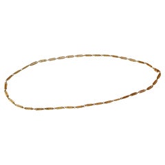 Sautoir 18 Carat Yellow Gold Long Necklace Double Rope Sticks Shape 1960