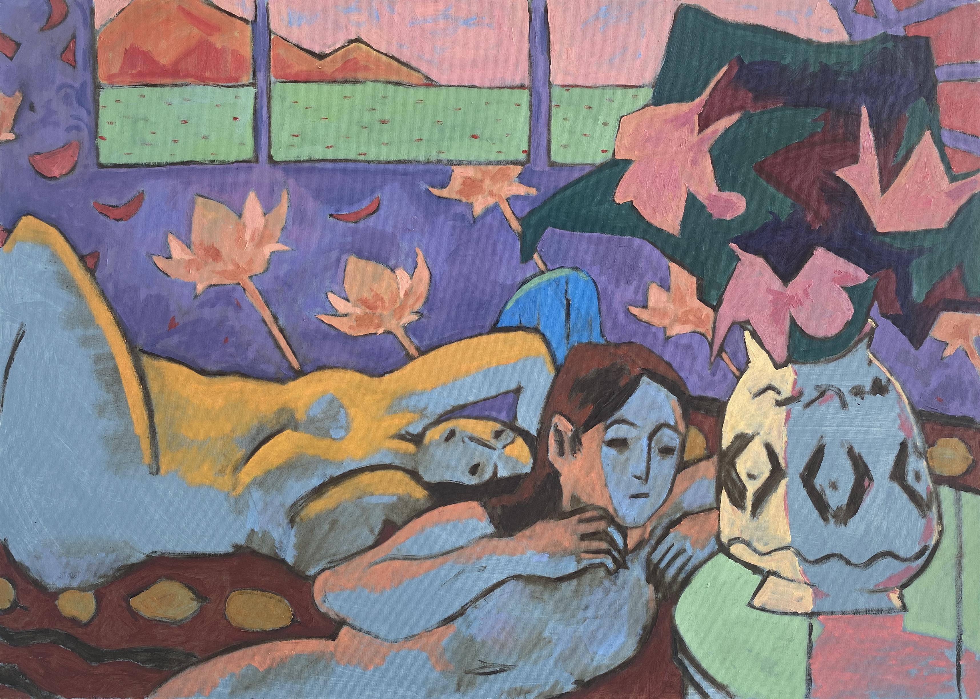 Figurative Painting di Sava Harris - non riesco a distogliere lo sguardo