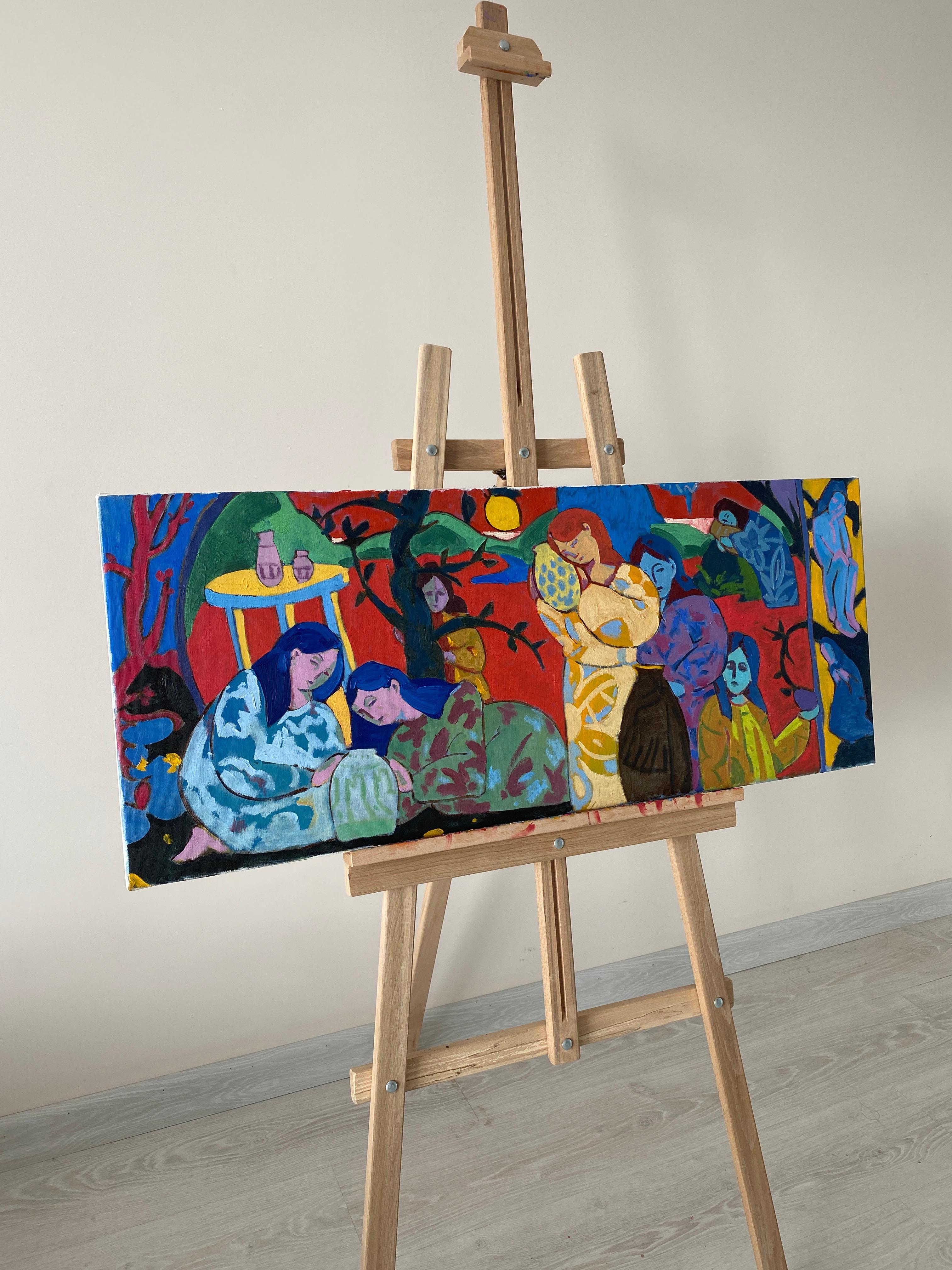 Cherish, Originales figuratives Ölgemälde von Sava Harris, Türkei im Angebot 5