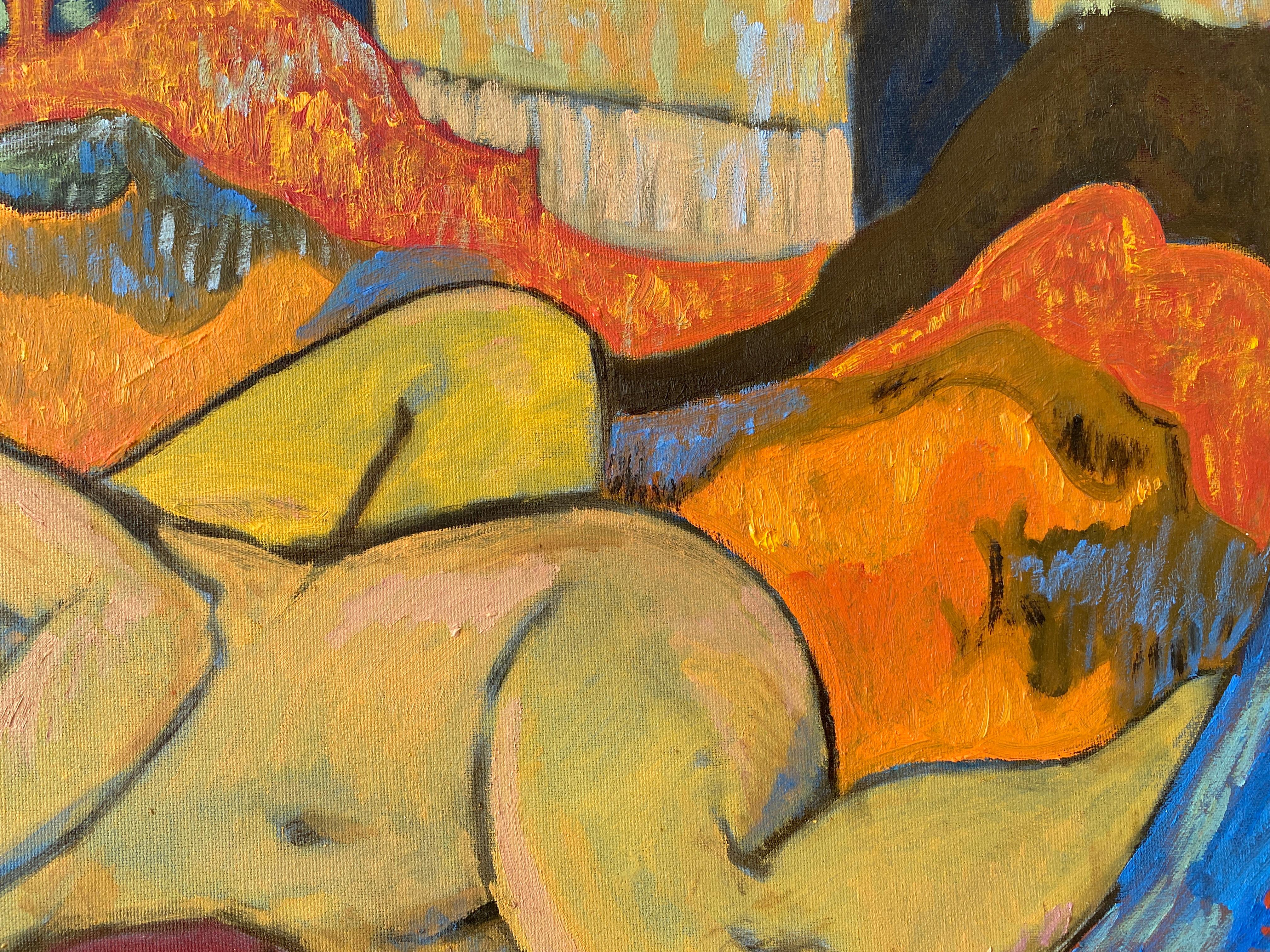 ¿Has visto la luna esta noche? - Painting Moderno de Sava Harris