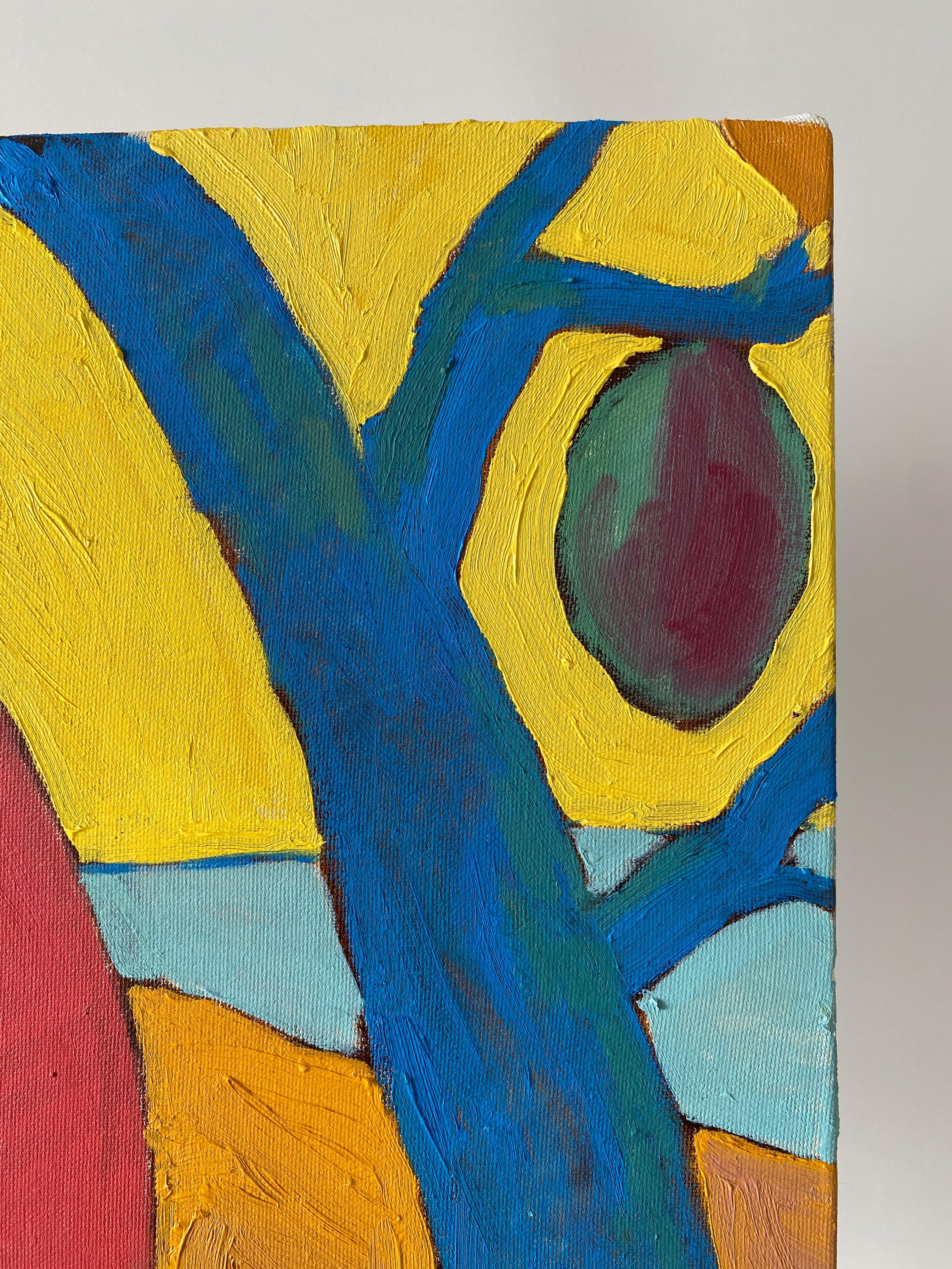 „You re just a mango upon dark“, Original figuratives Ölgemälde von Sava Harris im Angebot 5