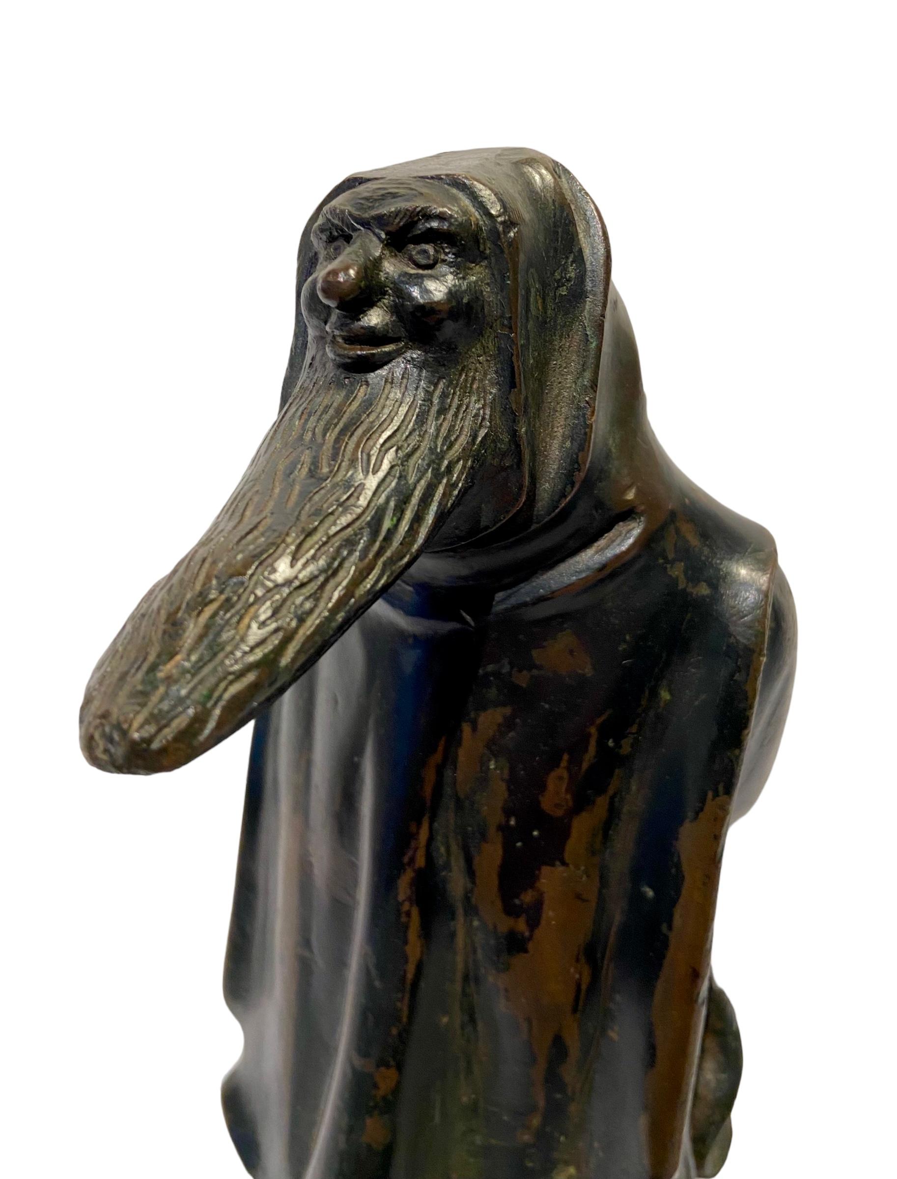 Folk Art Savage or folk story figure in bronze. For Sale