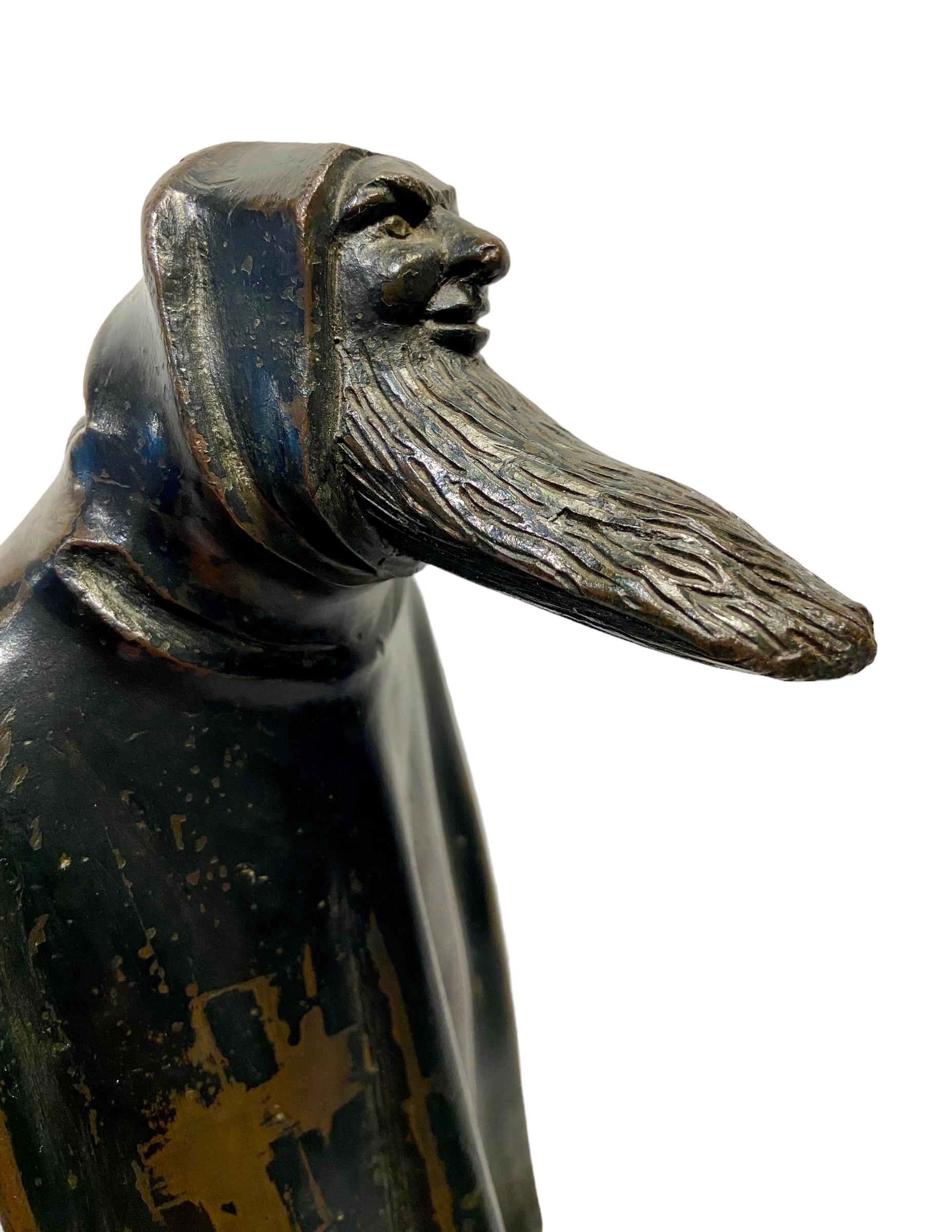 Scandinavian Savage or folk story figure in bronze. For Sale