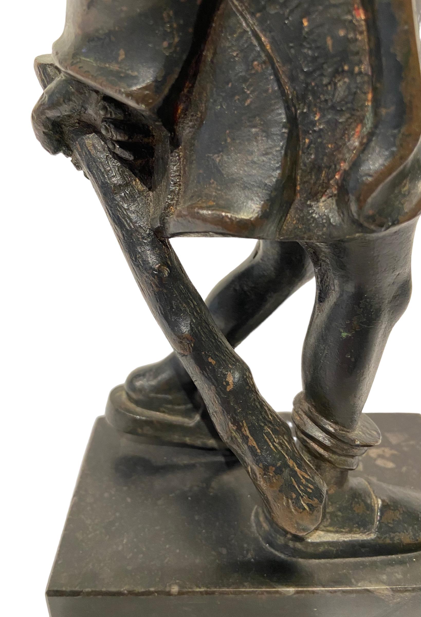 Savage- oder Volksgeschichtenfigur aus Bronze. im Zustand „Gut“ im Angebot in 'S-HERTOGENBOSCH, NL